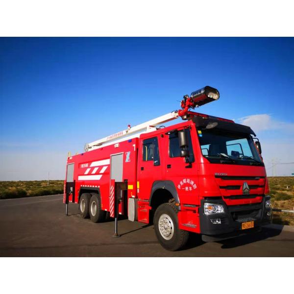 Quality HOWO 336KW Water Tower Fire Truck 10 Wheeled With 10000L Water Capacity for sale