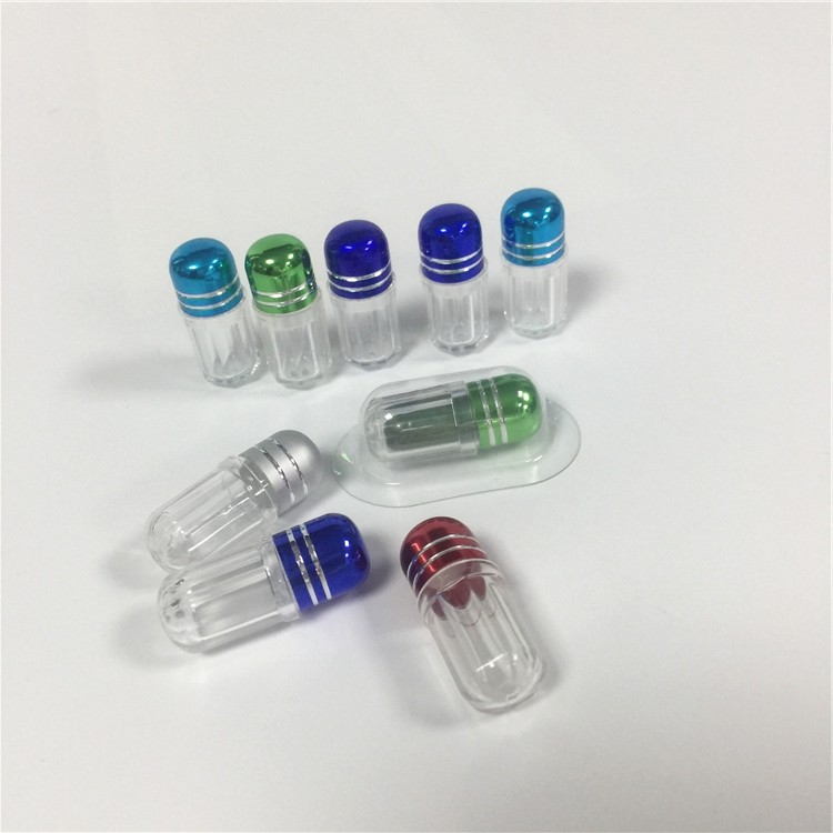 China PS Mini Rhino Pills Container Clear Plastic Pill Bottles Octagon Style With Metal Cap factory