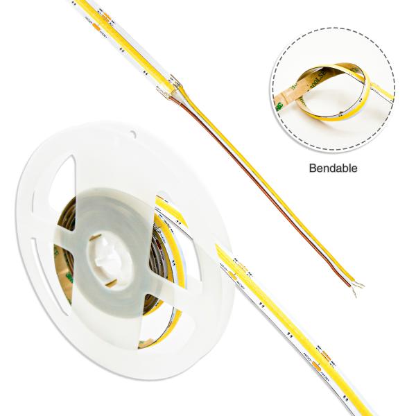 Quality 10mm CCT COB LED Strip Light 640Chips/M Tunable White Adjustable Led Light Strip for sale