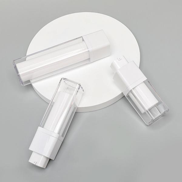 Quality Transparent Airless Plastic Packaging Bottles 15ml 30ml 50ml for sale
