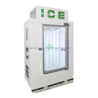 Quality 42 Cubic Feet Ice Storage Bin Freezer R404a Refrigerant Defrorsting Glass Door for sale