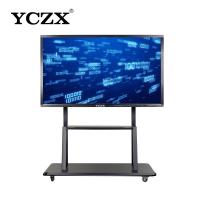 Quality 86" HD 4K Interactive Touch Screen LED Panel With Mobile Stand for sale