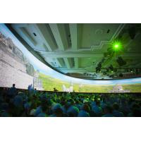 Quality 360° Curved Projection Screens 3.6mm Height Retractable For Cinema Simulation for sale
