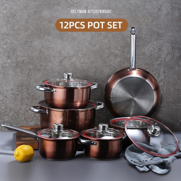 Quality Multi-function Kitchen Cookware Cooking Pot Set Stainless Steel Cookware Sets for sale