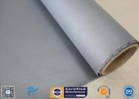 China High Temperature Satin Weave 80/80g Gray Color Silicone Coated Fiberglass Fabric factory