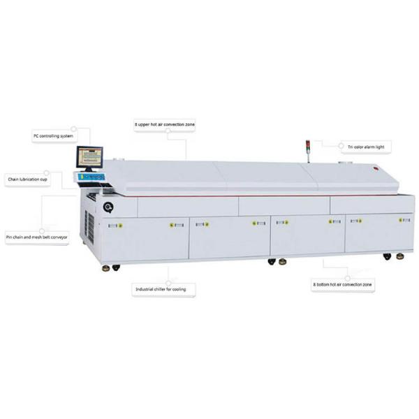 Quality Industrial SMD SMT Reflow Soldering Machine PLC Control 400mm PCB Width for sale
