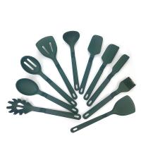 China  10 Pcs Silicone Kitchen Cookware Utensils Set Kitchen Cooking Tools Includes Spatula Spoon Turner Whisk Tong, Dishwash factory