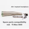 China Ti-Max X-SG20L 20:1 Fiber Optic contra angle Reduction dental handpiece factory