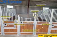 China Swing Door Luxury Wooden Panel 10ft Horse Stable Fronts factory