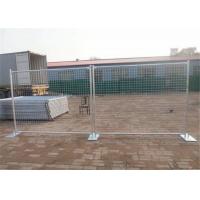 Quality AS 4687 Galvanized Temporary Fence Safety , Temporary Steel Fencing Plastic Base for sale