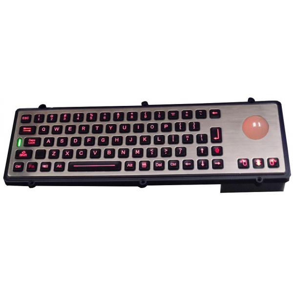 Quality Custom usb keyboard /  Backlit industrial keyboard with illuminated red trackball for sale