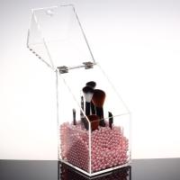 China Plexiglass Makeup Brush Display Stand Clear Acrylic Cosmetic Brush Holder factory