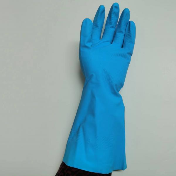 Quality Household 11 Mil Blue Gloves Nitrile Kitchen Cleaning Protection Against Chemicals for sale