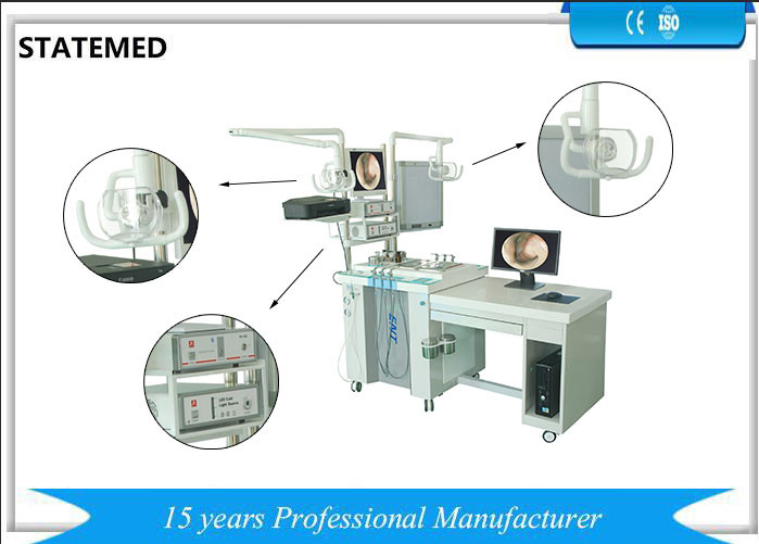 China Double Single Station ENT Treatment Unit For Ears / Nose Surgery 1655 * 730 * 885mm factory