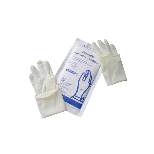 Quality Rubber Latex Surgical Gloves Powder EO / Gamma Sterilization For Protection for sale