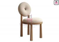 China Hollowed-Out Round Back White Velvet Upholstered Restaurant Chair factory