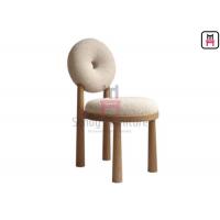 China Hollowed-Out Round Back White Velvet Upholstered Restaurant Chair for sale