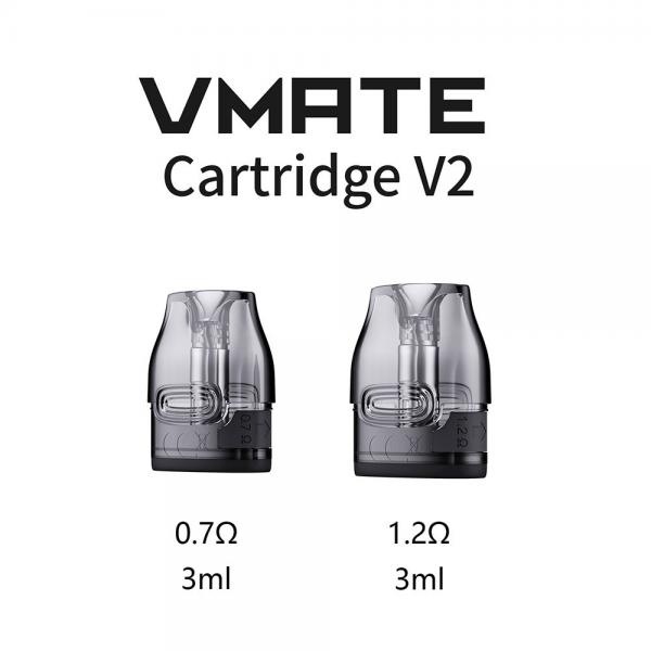 Quality 2pcs Empty Pod Cartridges Replacement 0.7 / 1.2Ω Voopoo Vmate V2 for sale