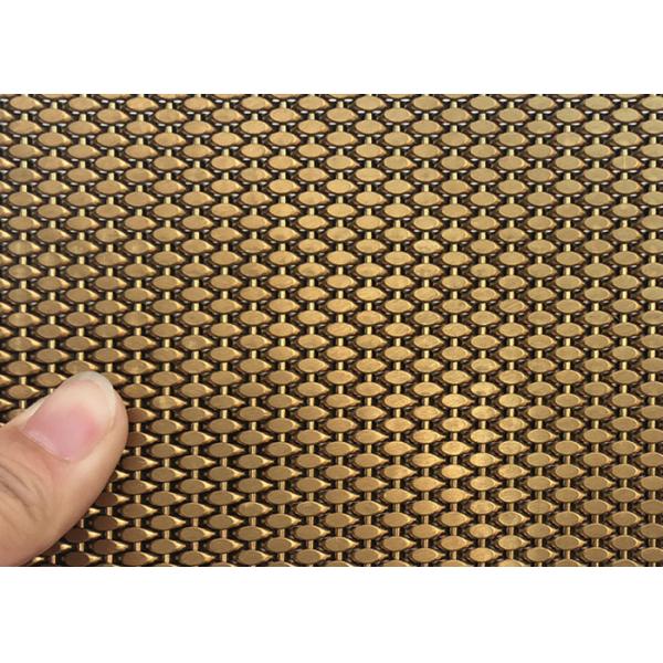 Quality Anti Bronze Wall Coverings Rigid Wire Mesh Panels Anti Erosion 3.2mm Thick for sale