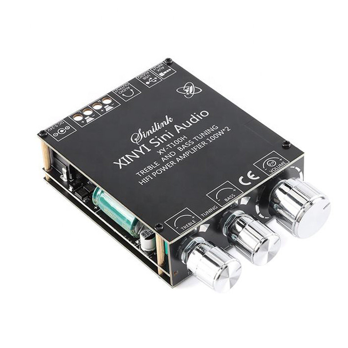 China XY-T100H Bluetooth Audio Amplifier Board 100WX2 Ble 5.0 TPA3116D2 Stereo Digital Power factory