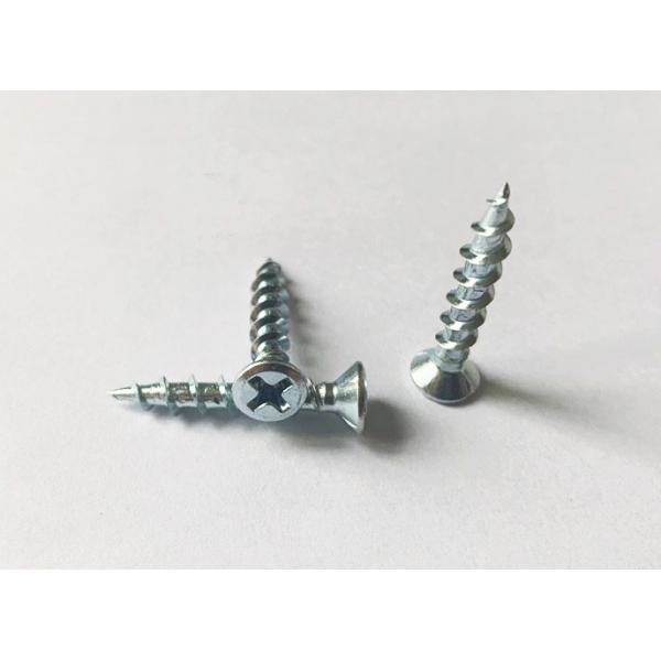 Quality Pvc Window Self Tapping Screws Coarse Thread Flat Over Csk Head With 4 Tiny Ribs for sale