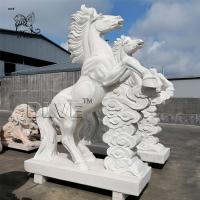 China Large White Marble Horse Statue Stone Garden Animals Sculpture factory