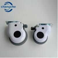 China PP / Steel / Chrome Finish Heavy Duty Medical Caster Wheels With Lock For Hospitals factory