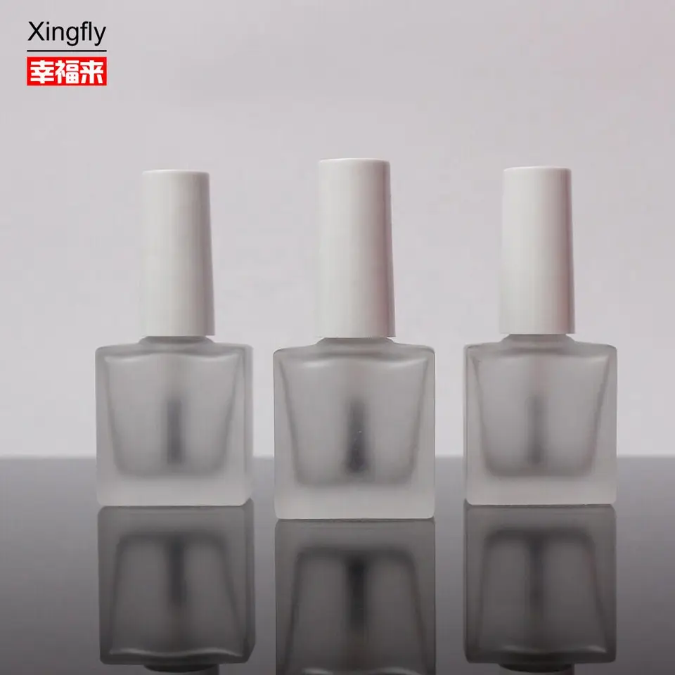 Quality Square 8ml Nail Polish Bottle Custom Color Spary Coating Hot Stamping for sale