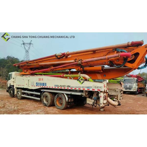 Quality 2014 Zoomlion Heavy Industries 56m Scania Chassis Second Hand Concrete Pump for sale
