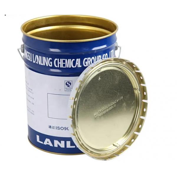 Quality UN Approved Gold Phenolic Lined Metal Pails For Ink Storage for sale