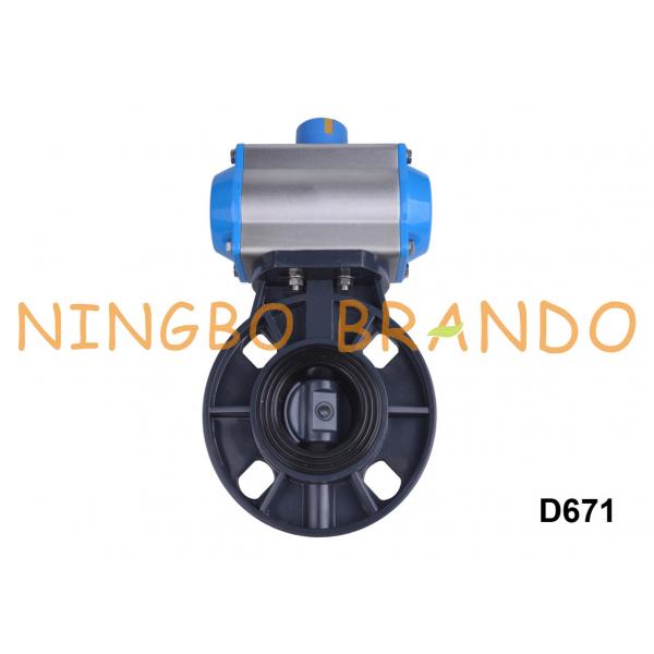 Quality 2'' DN25 UPVC CPVC PVC Butterfly Valve With Pneumatic Actuator for sale