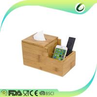 China bamboo tissue box cover desk organizer wood tissue paper holder for sale