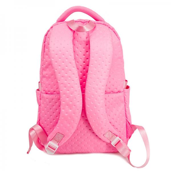 Quality ODM Pink Unisex School Bag Rucksack With Two Main Compartment for sale