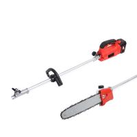 China Long Handle Cordless Electric Saw For Trees 21V Portable Telescopic Pole Chainsaw factory