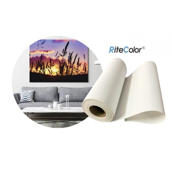 Quality Inkjet 220gsm Matte Polyester Canvas Fabric Rolls Waterproof Pigment Dye Printing for sale