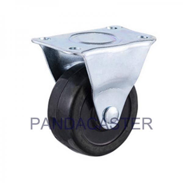 Quality Light Duty Rubber Wheel Casters 50mm 44lbs Zinc Plated Finish for sale