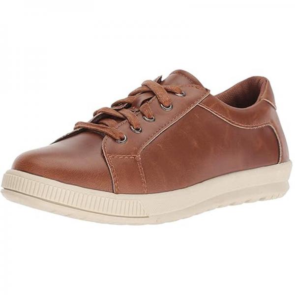 Quality Customized Genuine Leather Sneaker Laced-up Shoes Casual Trendy Walking Style Shoes for sale