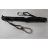 China Flexi Tool Safety Coiled lanyard  w/Stainless Steel Snap Hooks on each end for Clipping to Your Valuable Merchandise factory