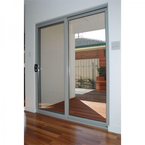 Quality Waterproof Commercial Sliding Glass Door Double Glass Aluminium Profile Exterior for sale