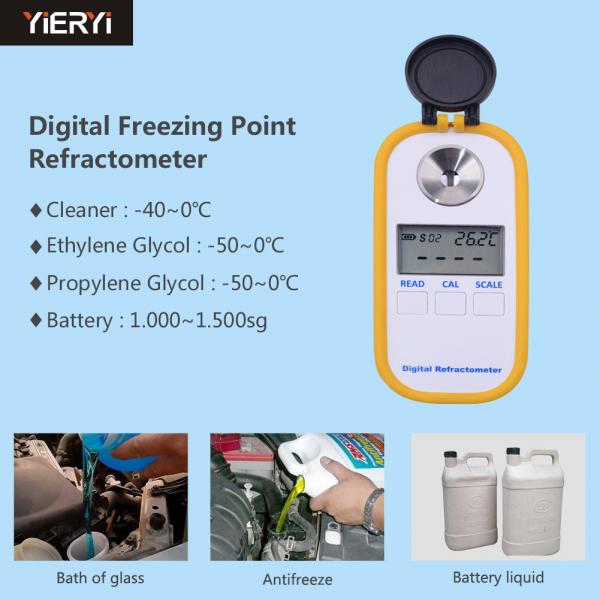 Quality Engine Fluid Glycol Car Refractometer Battery Tester Antifreeze Freezing Point ATC -40~0c for sale