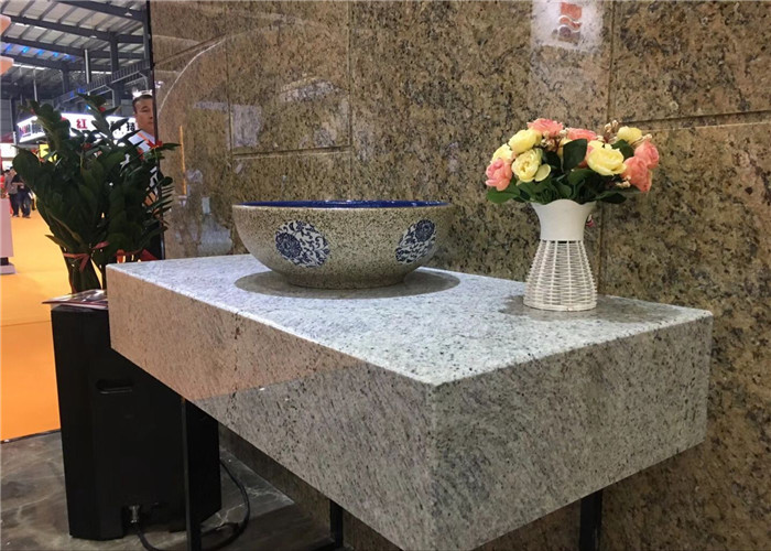 China Kashmir White Granite Premade Granite Bathroom Countertops For Five Start Hotel for sale