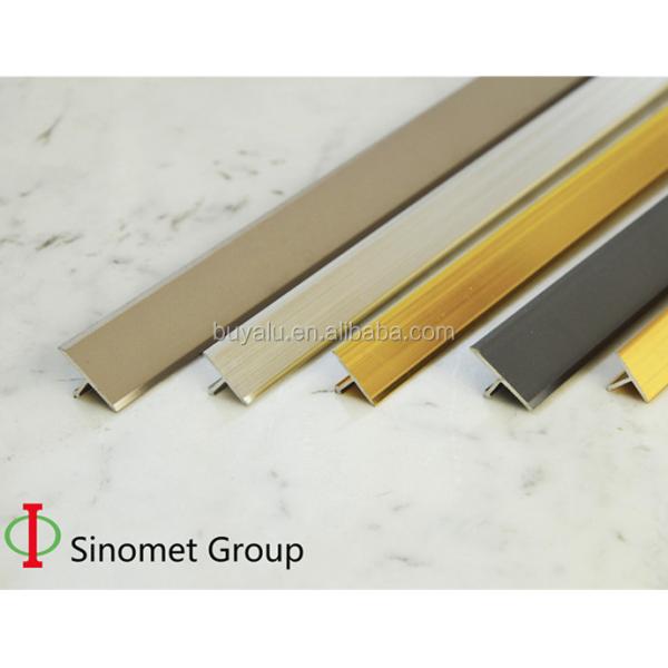 Quality T Shape Aluminum Tile Trim  Floor Trim Transition Strip For Decoration for sale