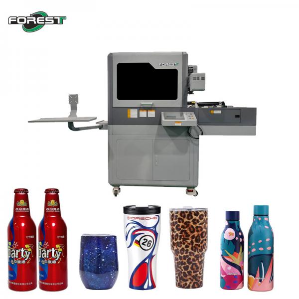 Quality Rotary UV Printer For Conical And Cylinder Shape Bottle Printing With Double Auto Feeding System for sale