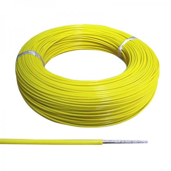 Quality 22AWG ETFE Insulated Wire 150C Heat Resistant Yellow Color for sale