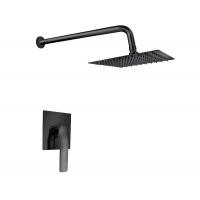 Quality Single lever concealed in-wall bath or shower mixer matt black bathroom brass for sale
