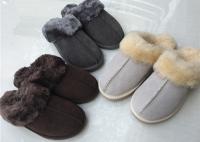 China Double Faced Genuine Sheep Wool Slippers Handmade 35-43 European Sizes factory