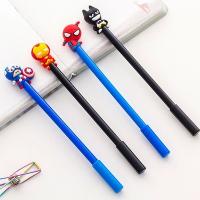 China Custom Cool 3D Cartoon Figure Toy Ballpoint Pen Head Toppers Kids Toy Ball Pen factory