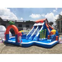 China Backyard Inflatable Water Slides And Pool Bouncy Water Slides Customized factory