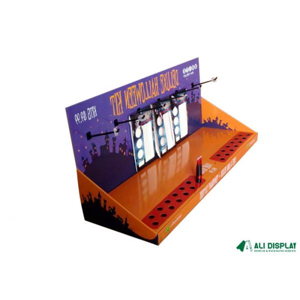 Quality Logo PDQ Cardboard Hook Display 300gsm Small Counter Display for sale