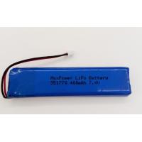 China 351770 MSDS UN38.3 400mAh 7.4V Lithium Polymer Battery for sale